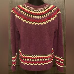 Alya burgundy long sleeve sweater. Size Medium
